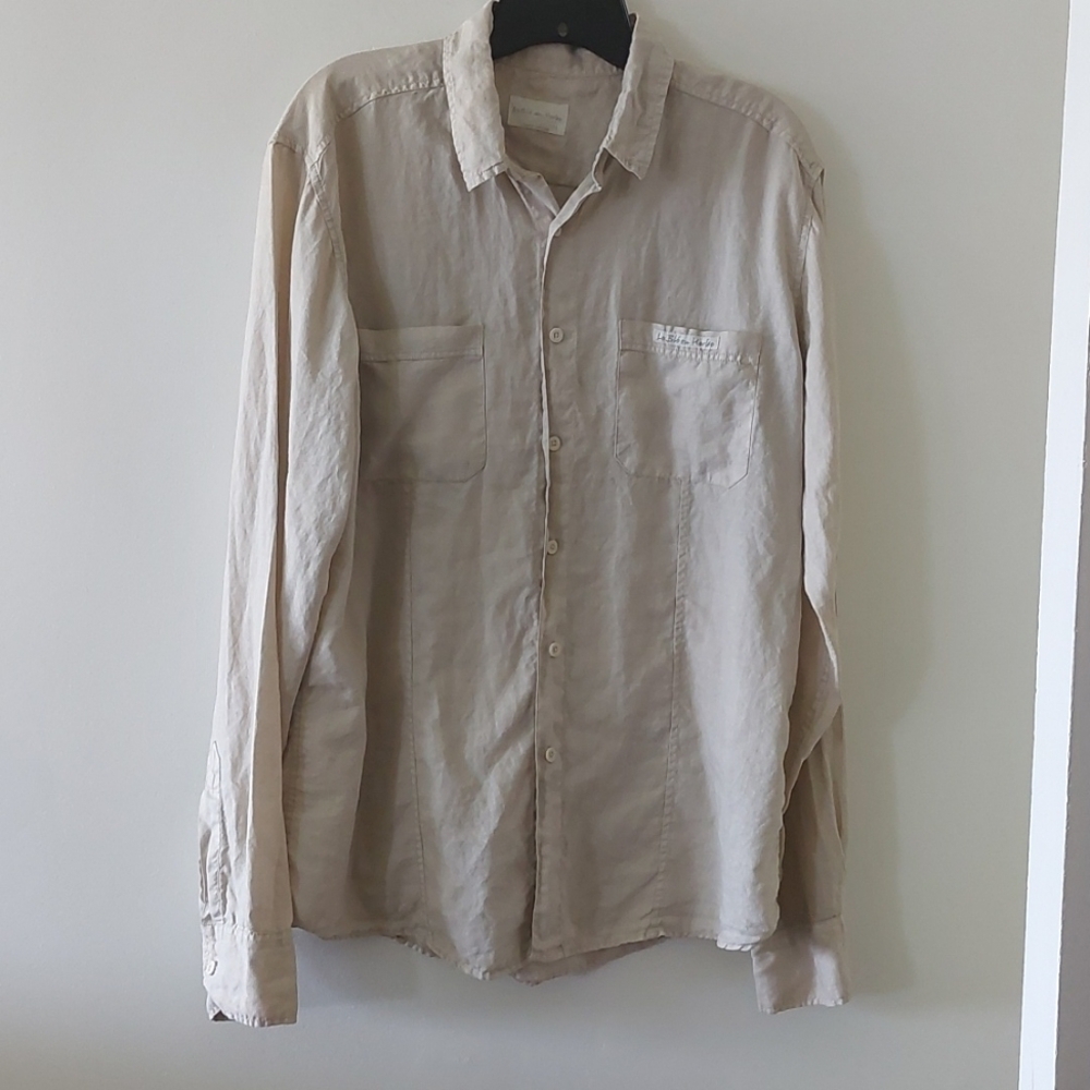 Le ble en herbe 100% rami bottom down shirt size L